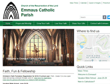 Tablet Screenshot of emmauslakeway.com